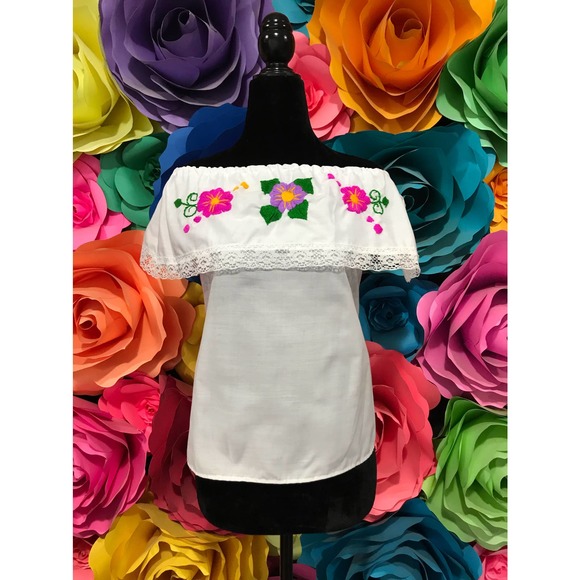 Mexican blouse only handmade and embroidered - Picture 3 of 6